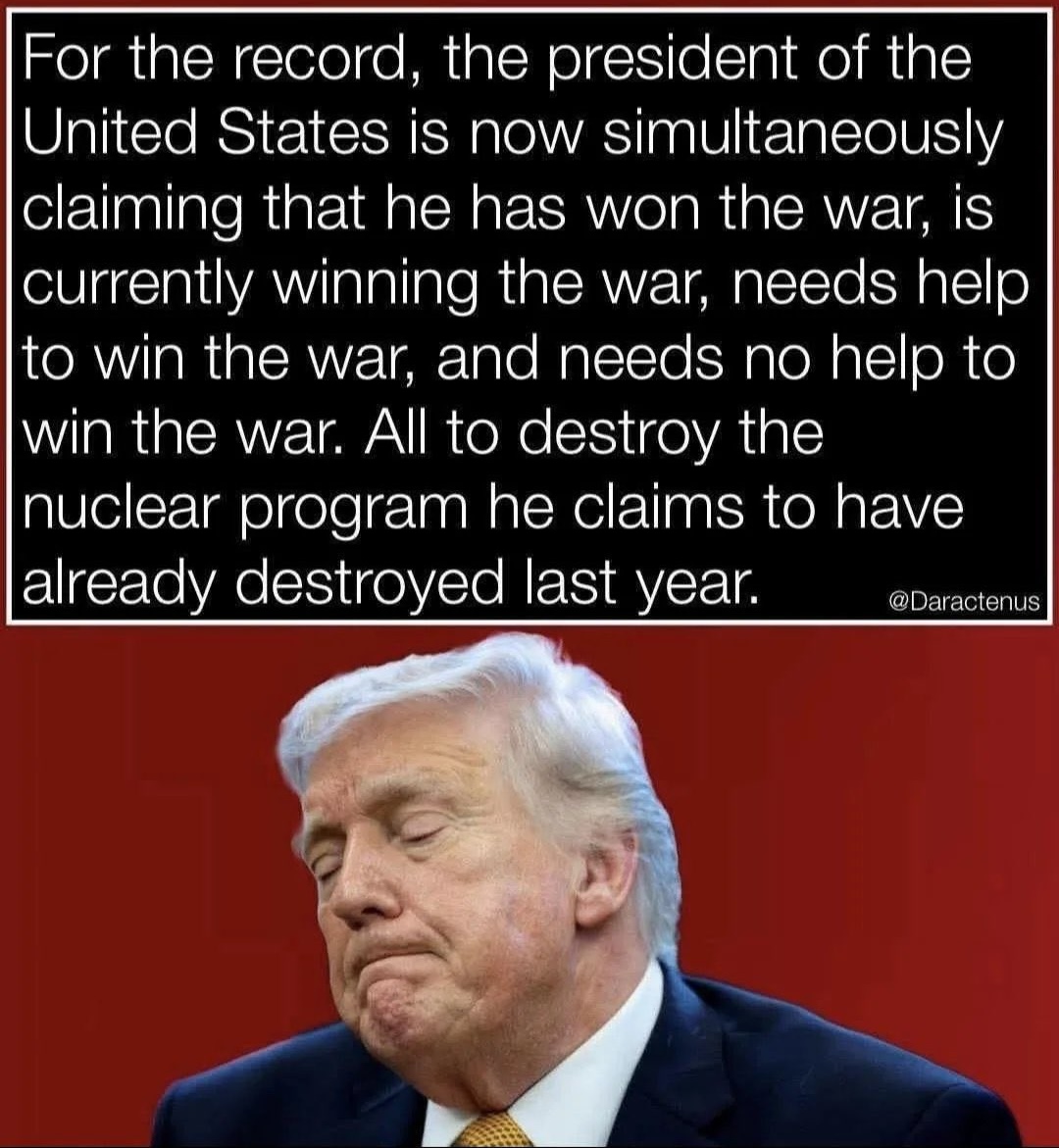 The U.S. president is contradicting himself. Source: Daractenus